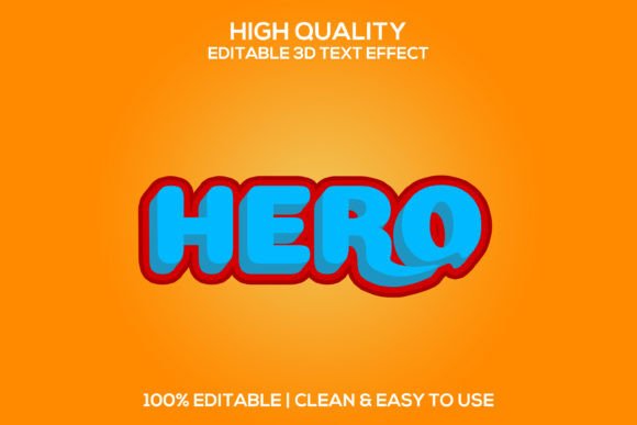 3D Hero | Hero Editable Psd Text Effect
