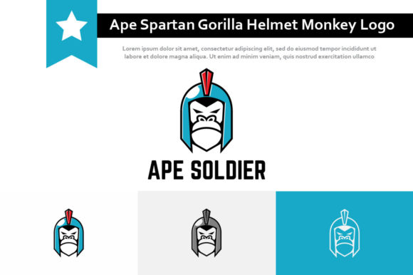 Ape Soldier Spartan Gorilla Helmet Logo: Bold Branding