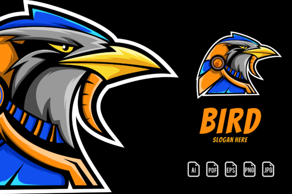 Bird Logo Template: Scalable Vector Design for Gaming