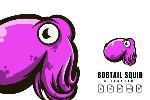 Bobtail Squid Mascot Logo: A Versatile Design Asset