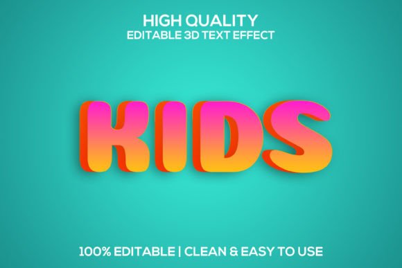 Create Playful 3D Text with This Kids Editable PSD Effect