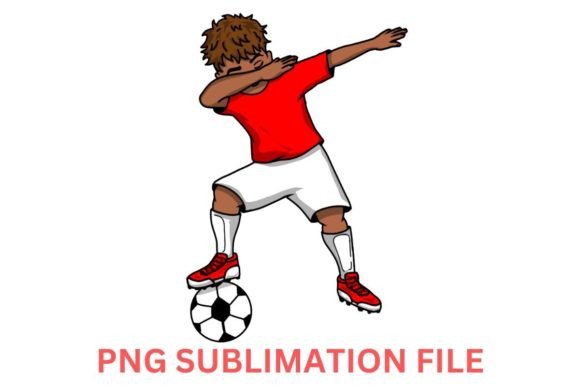 Dynamic Soccer Dabbing PNG Sublimation Design