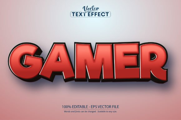 Gamer Text Effect, Editable Cartoon Style for Dynamic Projects