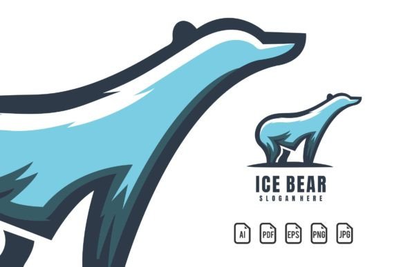 Ice Bear Mascot Logo: A Bold, Editable Template for Your Designs