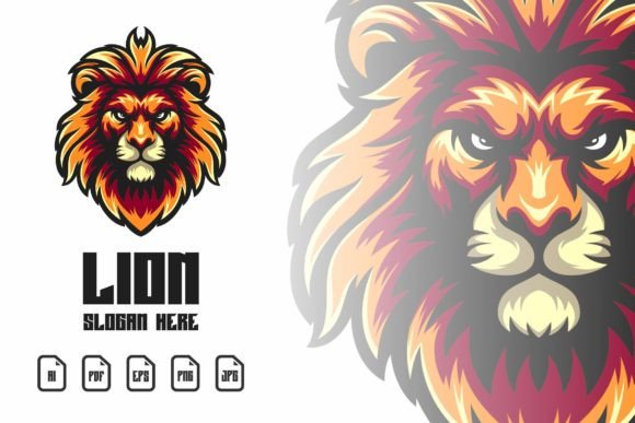 Lion Mascot Logo Illustration: A Powerful Design Asset
