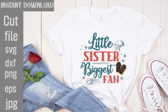 Little Sister Biggest Fan SVG Cut File