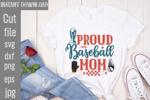 Proud Baseball Mom SVG Cut File for Crafters