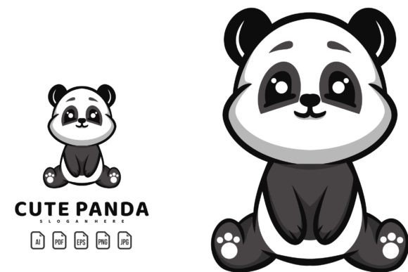 Sitting Cute Bunny Mascot Logo: A Playful Design Asset