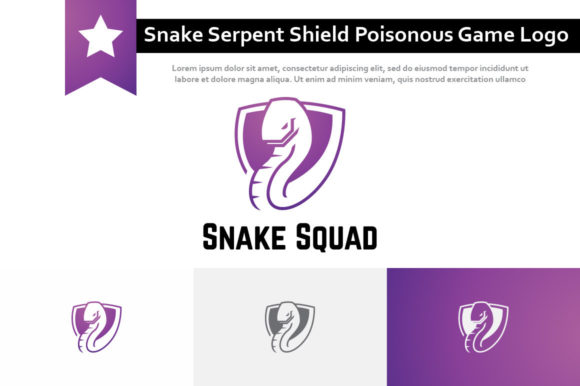 Snake Serpent Shield Poisonous Logo: Design Assets