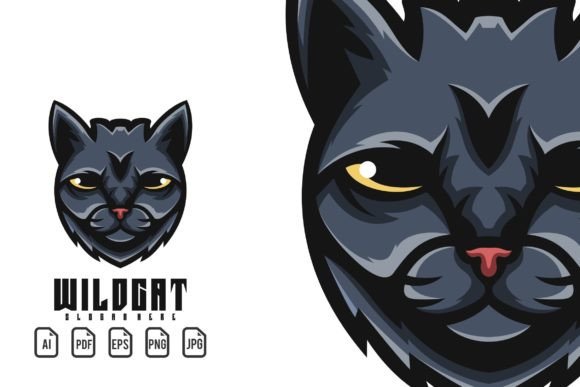 Unleash Your Brand with the Wildcat Mascot Logo Template